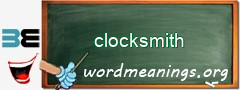 WordMeaning blackboard for clocksmith